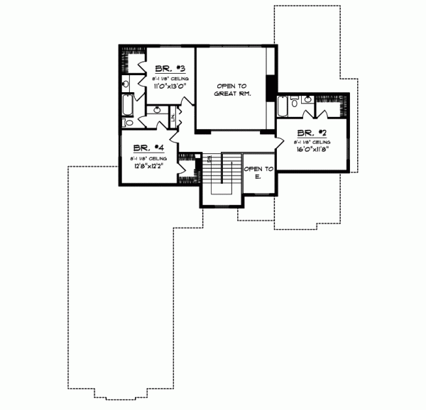 Upper/Second Floor Plan: 7-696