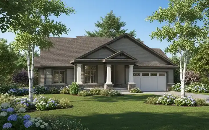 Craftsman house plans 7-700 - front exterior, 1,844 sq ft, 3 bed, 2 bath house plans | Monster House Plans
