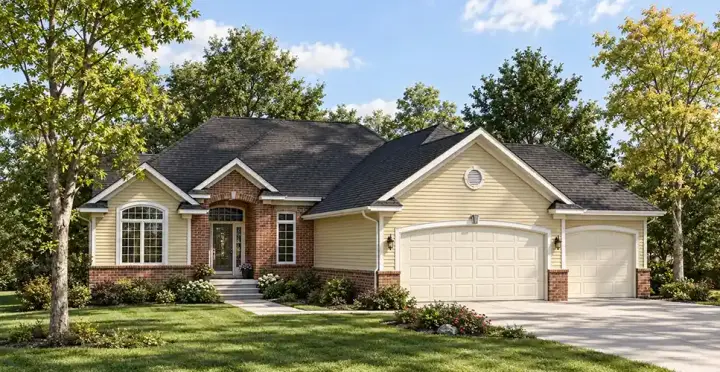 Traditional house plans 7-706 - front exterior, 2,524 sq ft, 4 bed, 3 bath house plans | Monster House Plans