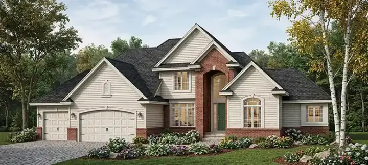 Traditional house plans 7-713 - front exterior, 2,911 sq ft, 3 bed, 2 bath house plans | Monster House Plans