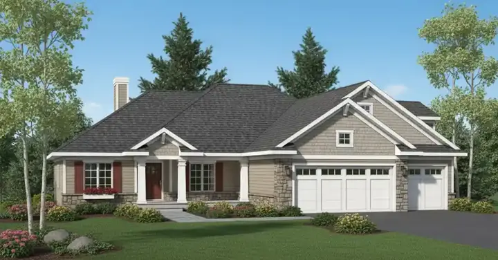 Traditional house plans 7-717 - front exterior, 1,848 sq ft, 3 bed, 2 bath house plans | Monster House Plans