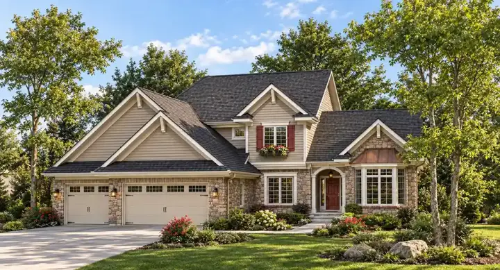 Traditional house plans 7-718 - front exterior, 2,419 sq ft, 4 bed, 2 bath house plans | Monster House Plans