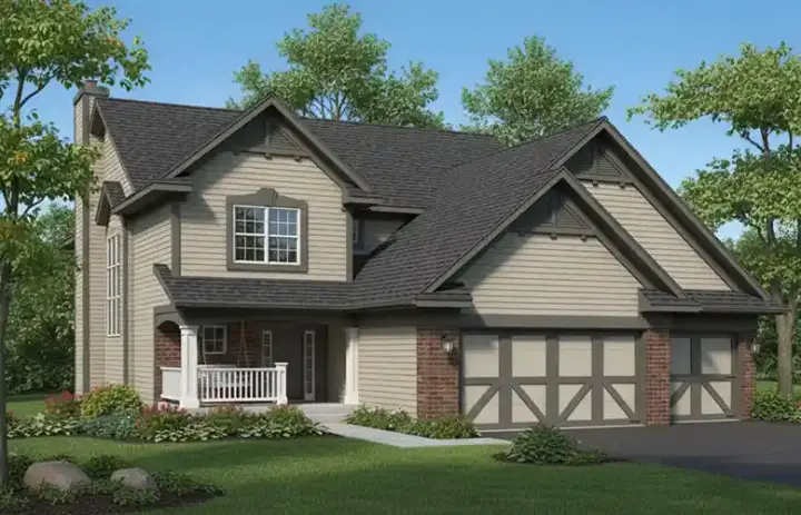 Country house plans 7-720 - front exterior, 1,864 sq ft, 4 bed, 2 bath house plans | Monster House Plans