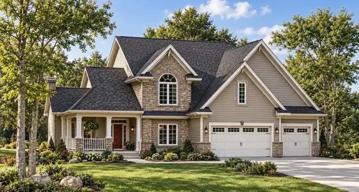 Country house plans 7-721 - front exterior, 2,265 sq ft, 4 bed, 2 bath house plans | Monster House Plans