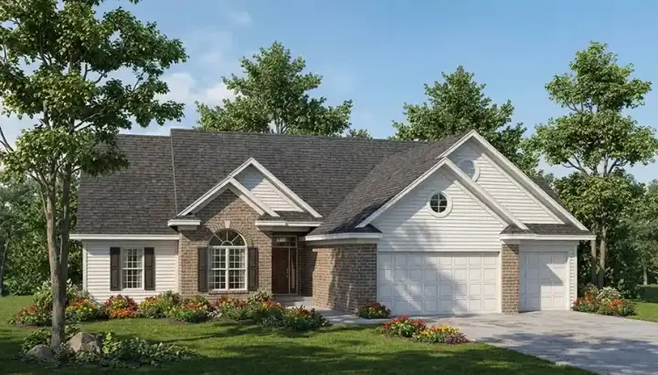 Traditional house plans 7-722 - front exterior, 1,847 sq ft, 3 bed, 2 bath house plans | Monster House Plans