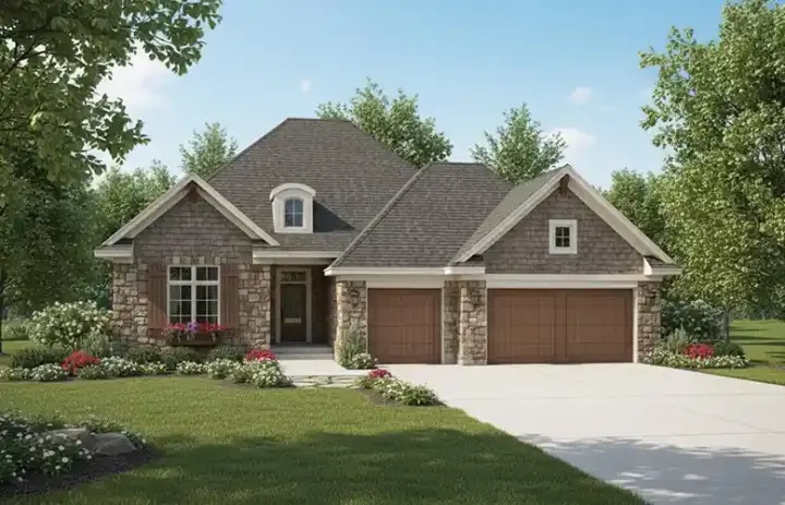 Traditional house plans 7-725 - front exterior, 1,917 sq ft, 3 bed, 2 bath house plans | Monster House Plans