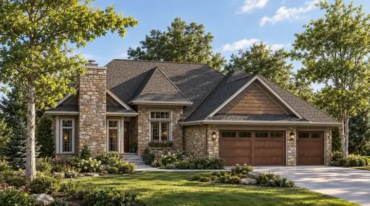 European house plans 7-726 - front exterior, 1,896 sq ft, 3 bed, 2 bath house plans | Monster House Plans