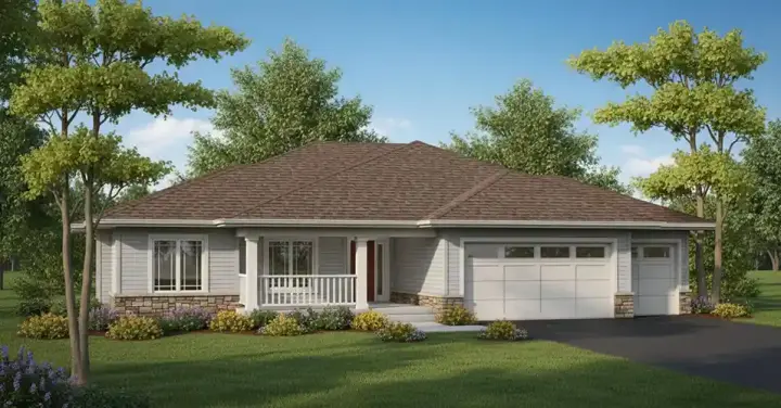 Traditional house plans 7-733 - front exterior, 1,948 sq ft, 3 bed, 2 bath house plans | Monster House Plans