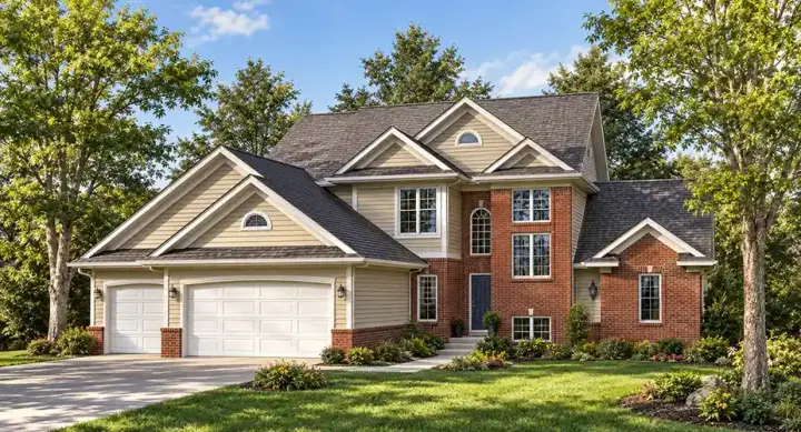 Traditional house plans 7-734 - front exterior, 2,415 sq ft, 4 bed, 2 bath house plans | Monster House Plans