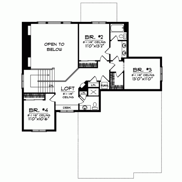 Upper/Second Floor Plan: 7-742