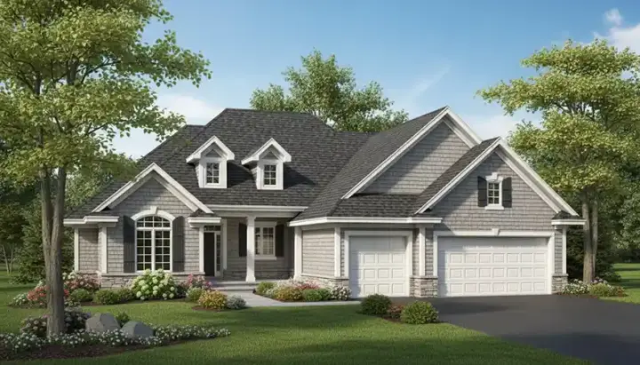 Traditional house plans 7-744 - front exterior, 1,781 sq ft, 3 bed, 2 bath house plans | Monster House Plans