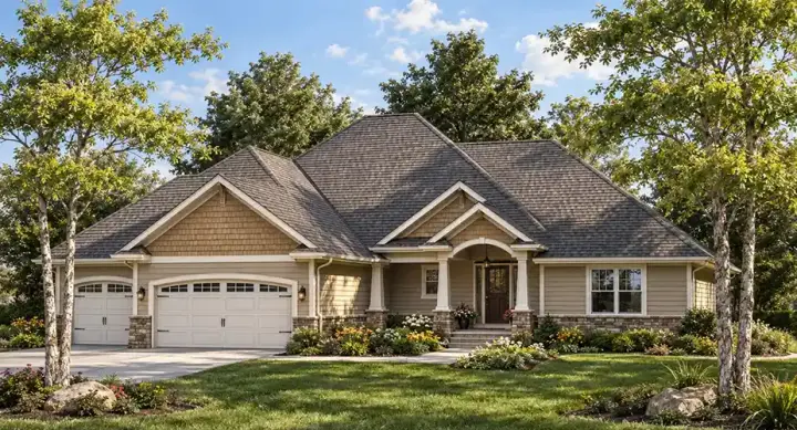 Traditional house plans 7-745 - front exterior, 2,420 sq ft, 3 bed, 2 bath house plans | Monster House Plans