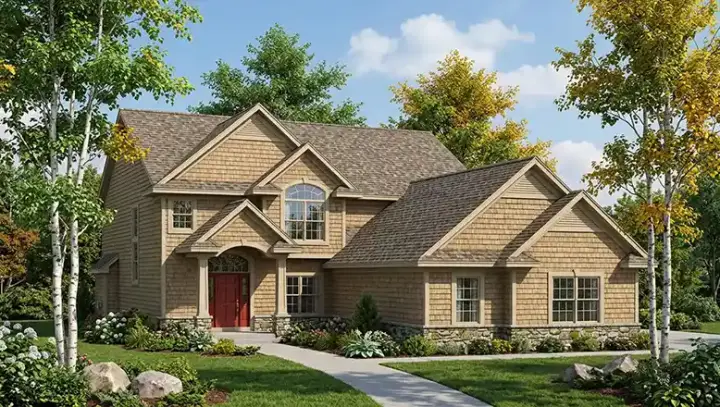 Traditional house plans 7-751 - front exterior, 2,477 sq ft, 4 bed, 3 bath house plans | Monster House Plans