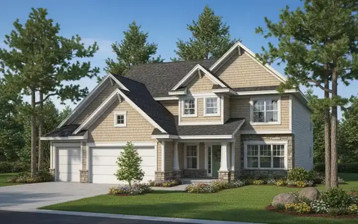 Traditional house plans 7-753 - front exterior, 2,445 sq ft, 4 bed, 3 bath house plans | Monster House Plans