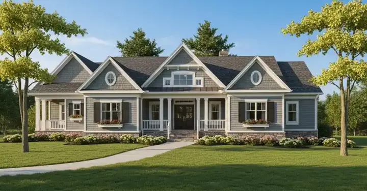 Southern house plans 7-759 - front exterior, 4,579 sq ft, 4 bed, 3 bath house plans | Monster House Plans
