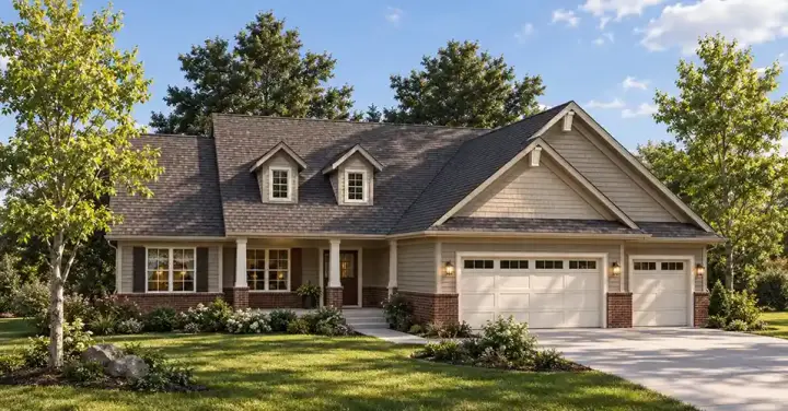 Traditional house plans 7-762 - front exterior, 1,664 sq ft, 3 bed, 2 bath house plans | Monster House Plans