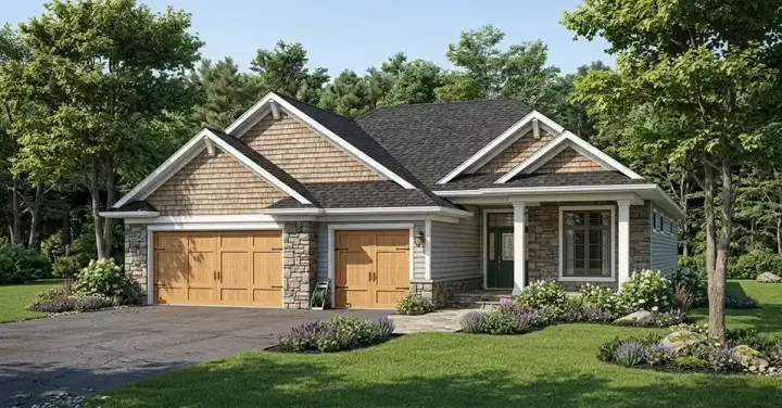 Traditional house plans 7-763 - front exterior, 1,867 sq ft, 3 bed, 2 bath house plans | Monster House Plans