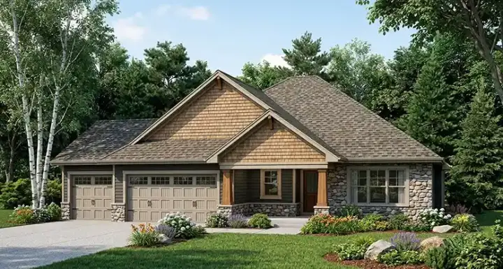 Craftsman house plans 7-764 - front exterior, 1,930 sq ft, 3 bed, 2 bath house plans | Monster House Plans