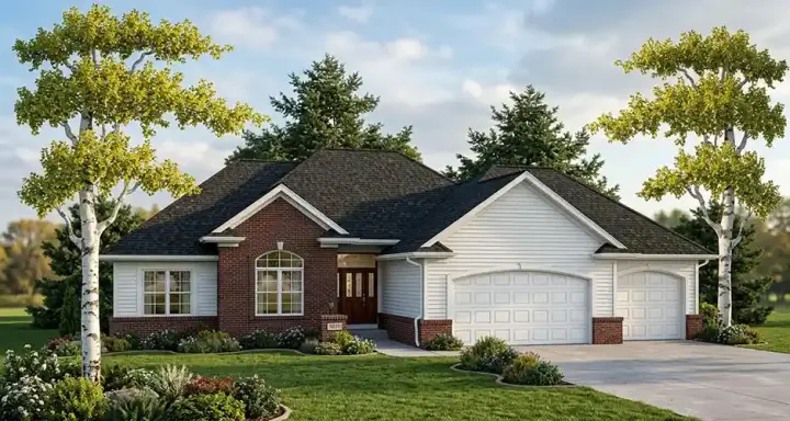 Traditional house plans 7-765 - front exterior, 1,934 sq ft, 3 bed, 2 bath house plans | Monster House Plans