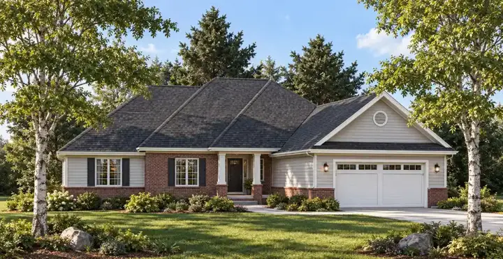 Traditional house plans 7-769 - front exterior, 1,986 sq ft, 3 bed, 2 bath house plans | Monster House Plans