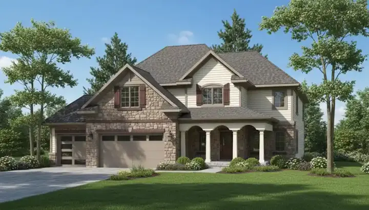 European house plans 7-772 - front exterior, 2,249 sq ft, 4 bed, 2 bath house plans | Monster House Plans