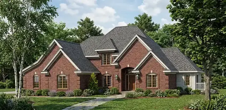 Traditional house plans 7-781 - front exterior, 2,745 sq ft, 3 bed, 2 bath house plans | Monster House Plans