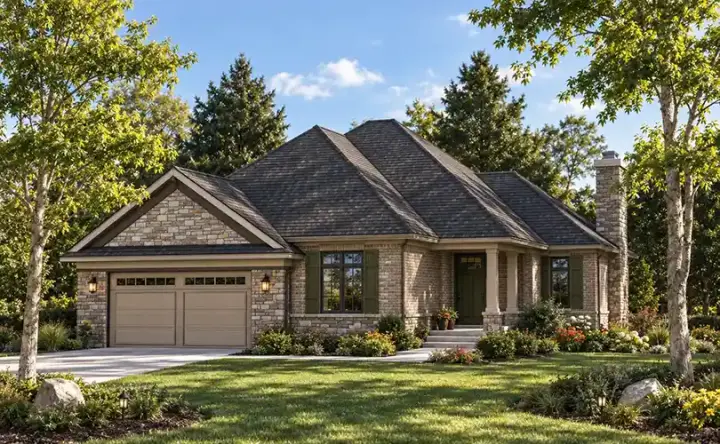 Traditional house plans 7-794 - front exterior, 2,643 sq ft, 3 bed, 2 bath house plans | Monster House Plans