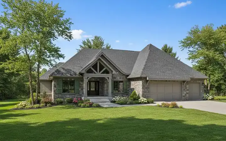 European house plans 7-802 - front exterior, 2,007 sq ft, 3 bed, 2 bath house plans | Monster House Plans