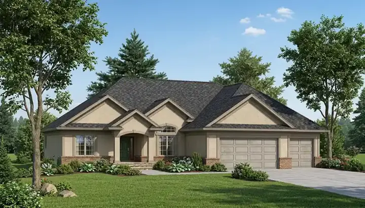 Traditional house plans 7-803 - front exterior, 2,007 sq ft, 3 bed, 2 bath house plans | Monster House Plans