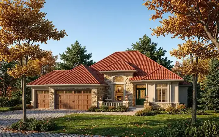 Mediterranean house plans 7-806 - front exterior, 2,238 sq ft, 2 bed, 1 bath house plans | Monster House Plans