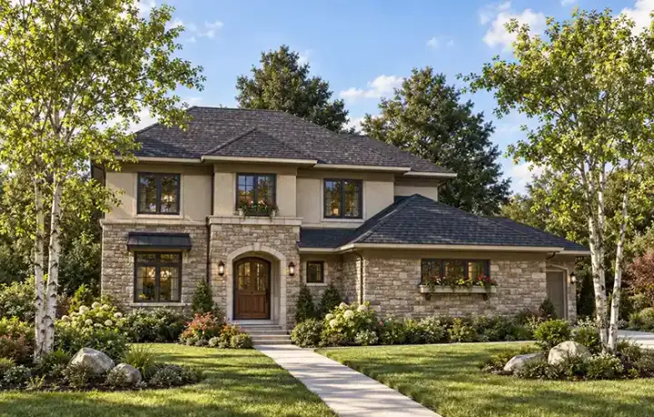 Mediterranean house plans 7-811 - front exterior, 2,578 sq ft, 3 bed, 2 bath house plans | Monster House Plans