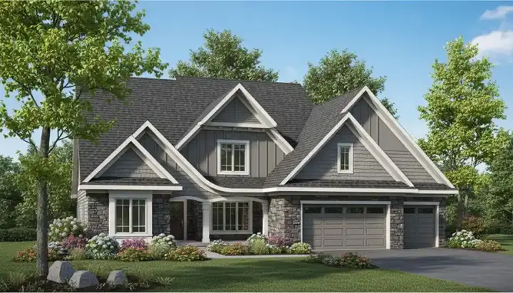 European house plans 7-814 - front exterior, 2,629 sq ft, 5 bed, 3 bath house plans | Monster House Plans