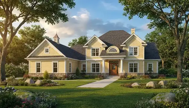 Southern house plans 7-820 - front exterior, 3,945 sq ft, 4 bed, 4 bath house plans | Monster House Plans