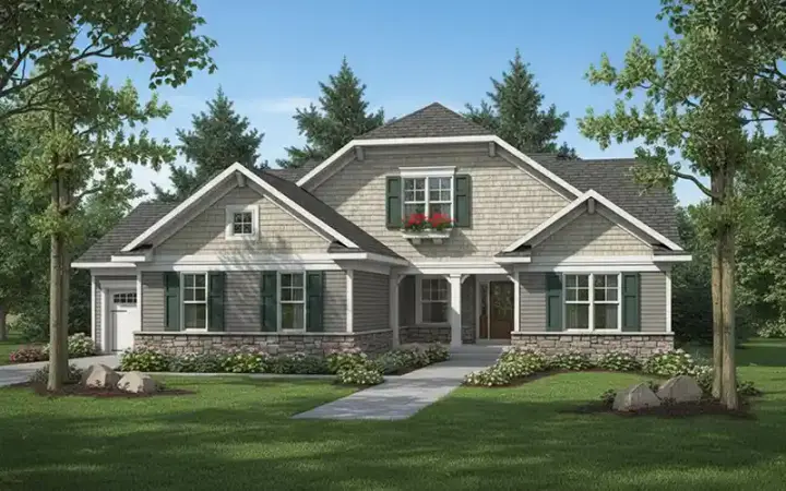 Bungalow house plans 7-831 - front exterior, 1,508 sq ft, 2 bed, 2 bath house plans | Monster House Plans