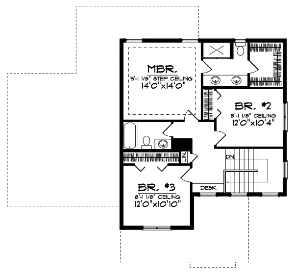 Upper/Second Floor Plan: 7-836