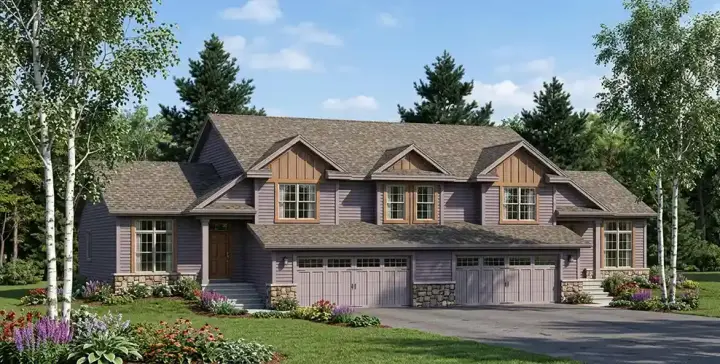 Traditional house plans 7-851 - front exterior, 3,334 sq ft, 6 bed, 4 bath house plans | Monster House Plans