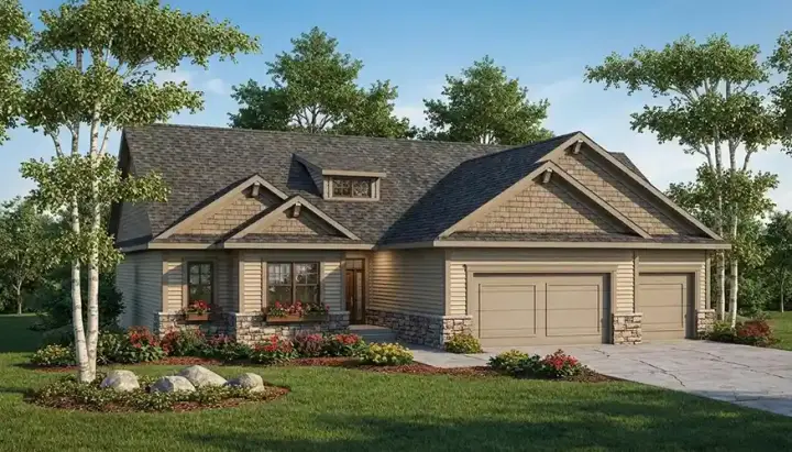Bungalow house plans 7-893 - front exterior, 2,724 sq ft, 4 bed, 3 bath house plans | Monster House Plans