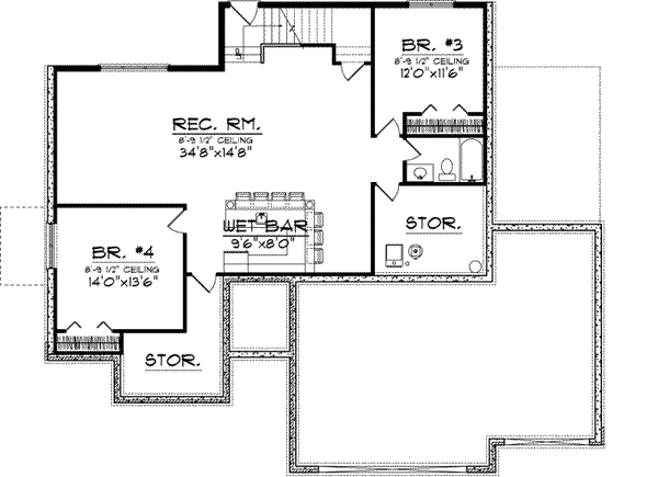 Lower Floor Plan: 7-893