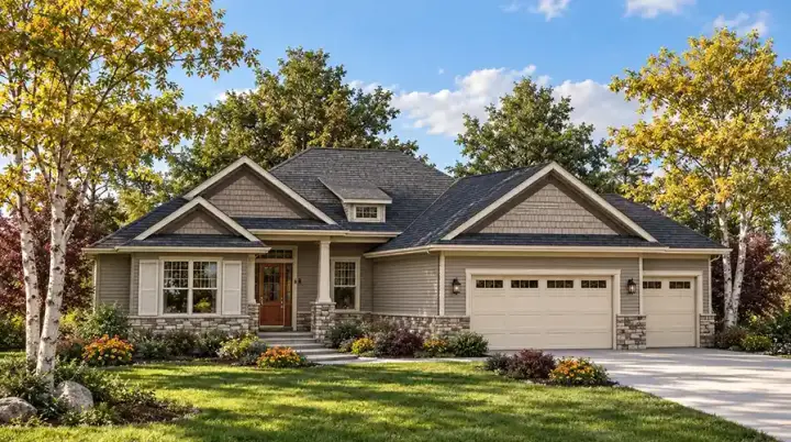Traditional house plans 7-896 - front exterior, 2,716 sq ft, 5 bed, 3 bath house plans | Monster House Plans