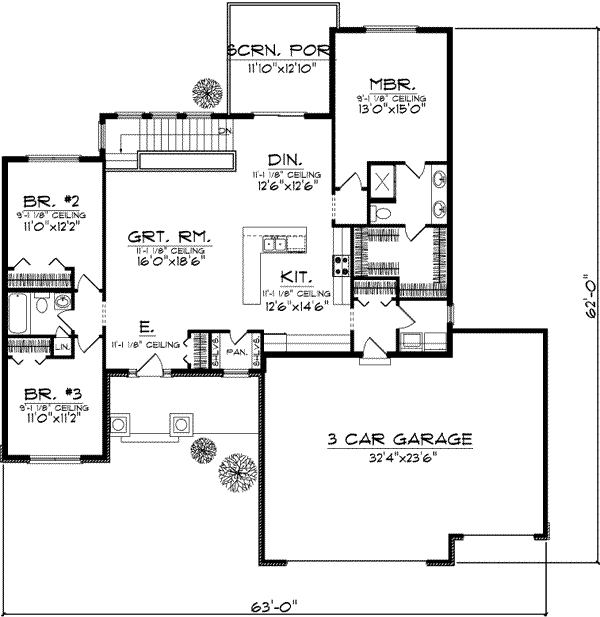 Main Floor Plan: 7-896