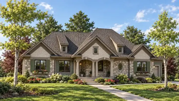 Craftsman house plans 7-902 - front exterior, 2,117 sq ft, 3 bed, 2 bath house plans | Monster House Plans