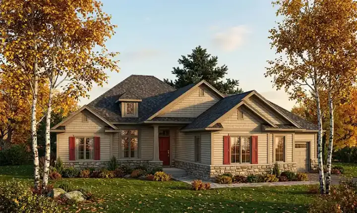 Country house plans 7-903 - front exterior, 2,212 sq ft, 3 bed, 2 bath house plans | Monster House Plans