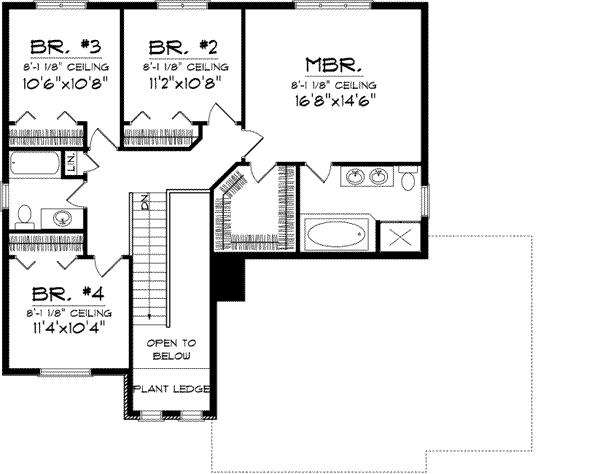 Upper/Second Floor Plan: 7-916