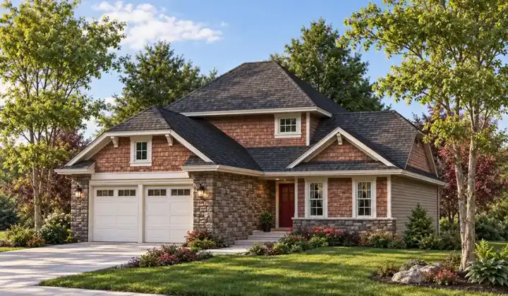 Traditional house plans 7-922 - front exterior, 1,610 sq ft, 3 bed, 2 bath house plans | Monster House Plans