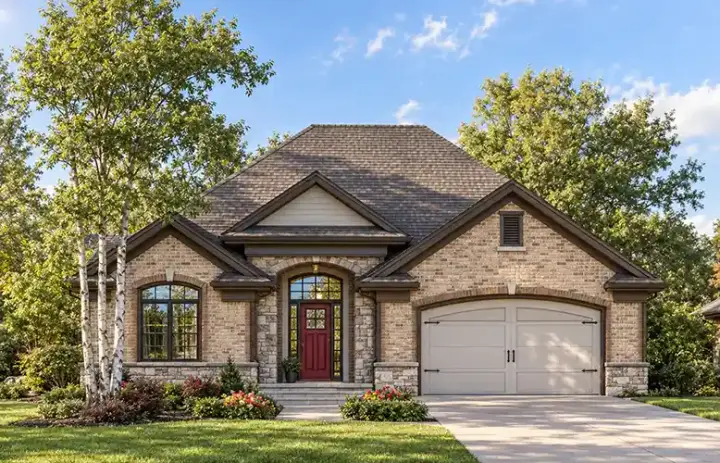 Traditional house plans 7-924 - front exterior, 1,770 sq ft, 2 bed, 2 bath house plans | Monster House Plans