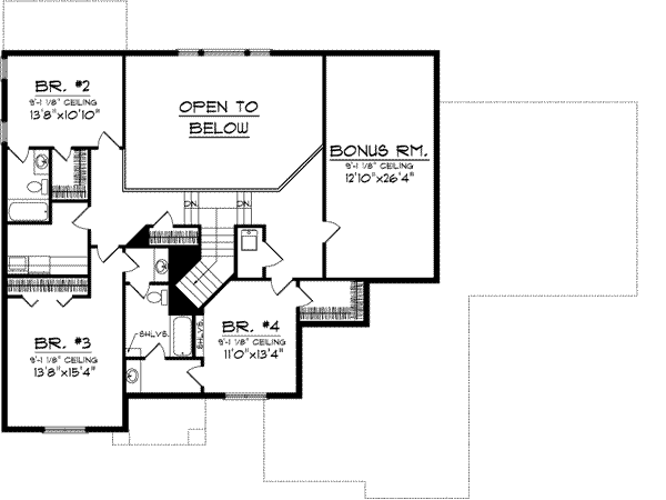 Upper/Second Floor Plan: 7-932
