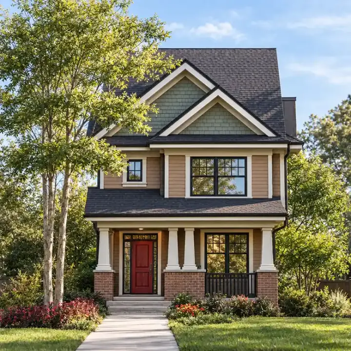 Craftsman house plans 7-943 - front exterior, 1,565 sq ft, 3 bed, 2 bath house plans | Monster House Plans