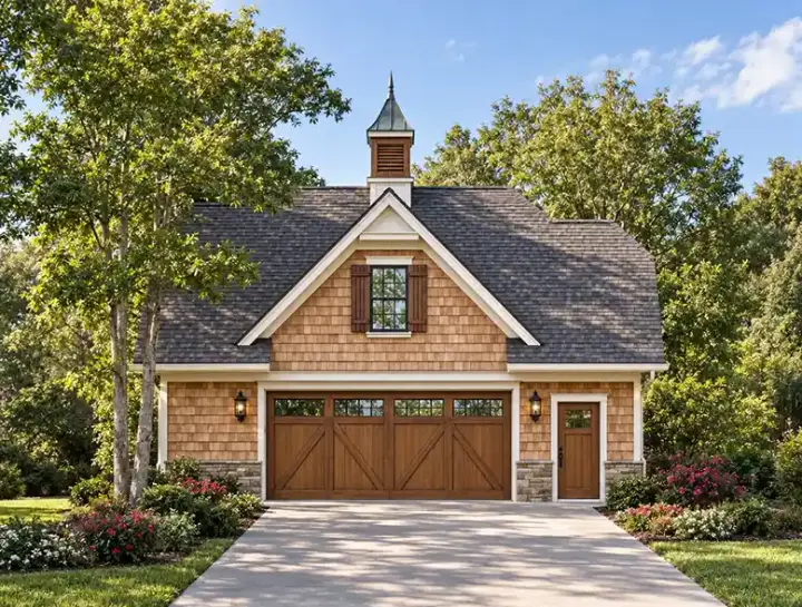 Country house plans 7-950 - front exterior, 816 sq ft, 0 bed, 0 bath house plans | Monster House Plans