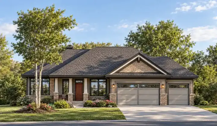 Traditional house plans 7-953 - front exterior, 1,728 sq ft, 2 bed, 2 bath house plans | Monster House Plans
