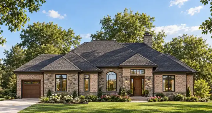 European house plans 7-962 - front exterior, 2,208 sq ft, 2 bed, 2 bath house plans | Monster House Plans